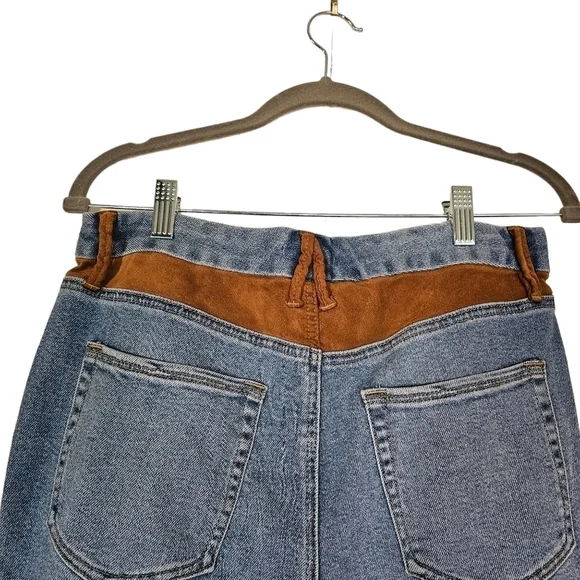 Good American Skinny Suede Jeans in Indigo 10/30 - Picture 11 of 12